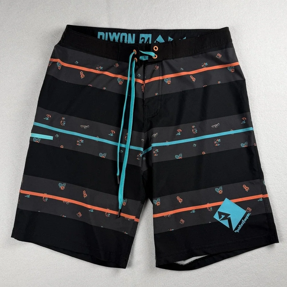 Rockford‎ x Dixxon Men's Unlined Boardshorts Black Sz 34